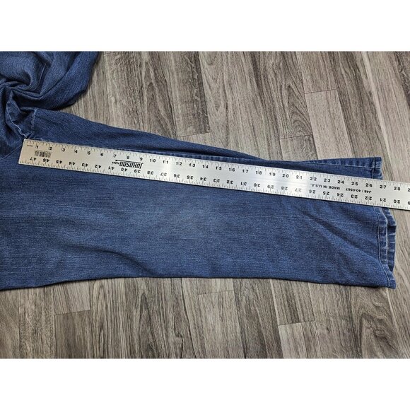 Alfred Dunner Womens 10 Blue Elastic Waist Pull On Casual Denim Soft - Picture 8 of 10